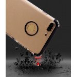 Wholesale iPhone 7 Plus Metallic Electroplate Style Clear Case (Gold)